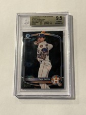 2025 BOWMAN CHROME SAPPHIRE BLACK REFRACTOR CAM SMITH RC /10 BGS 9.5 GEM POP 1