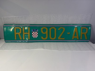 Croatia Croatian Export Euro Number License Plate Genuine Used Condition
