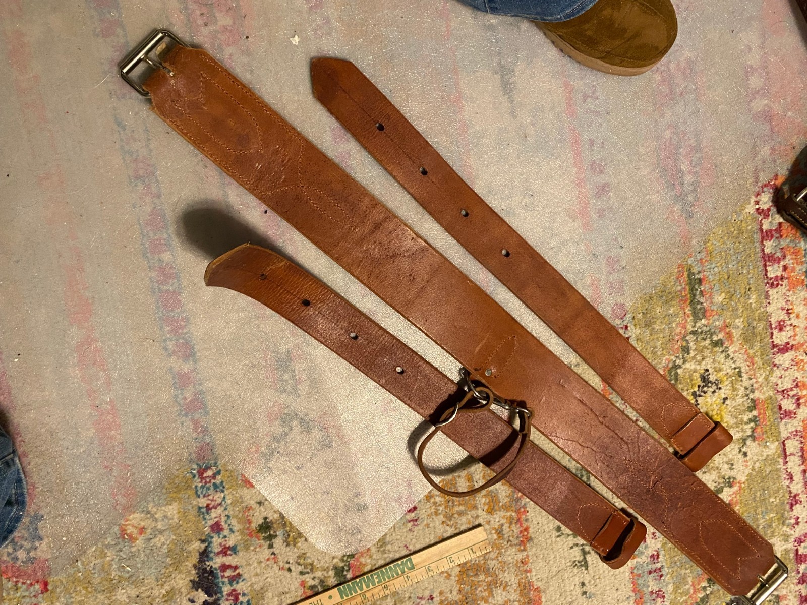 Weaver rear cinch girth used western saddle leather FREE SHIPPING