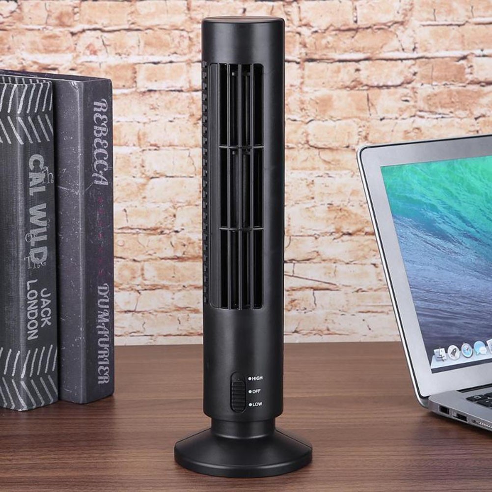 ⊹Portable Air Cooler Vertical Bladeless Fan USB Desktop Air Conditioner Fan Mini