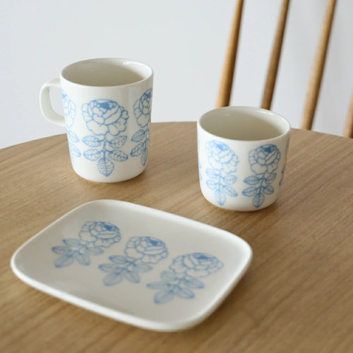 marimekko Plate Square Vihkiruusu Small Japan Exclusive Rose - Picture 4 of 4