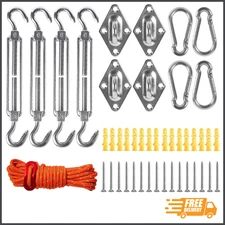 6 Inch Shade Sail Hardware Kit 304 Stainless Steel for Patio Garden Outdoor