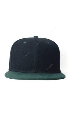 Men s Black Classic Snapback Hat Flat Brim Baseball Cap Plain Solid Trucker Men