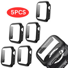 5pcak Case with Glass Screen Protector for Apple Watch Series 10/9/8/7/6/5/SE/4