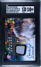 2022 Topps Pristine Cal Ripken Jr. RELIC PINK REFRACTOR /15 SGC 10 w/10 AUTO