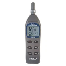 Reed Instruments 8706 Digital Psychrometer / Thermo-Hygrometer, (Wet Bulb, Dew