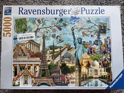 Ravensburger Big City Collage 5000 Piece Jigsaw Puzzle. See The BOX cond.