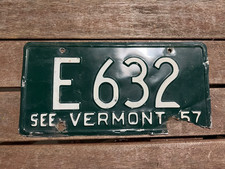 1957 Vermont license plate E632