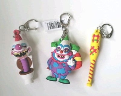 Killer Klowns From Outer Space Figural Bag Clip Bat, Jumbo, Baby Clown Lot Of 3