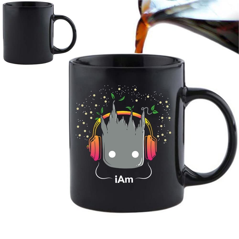 Guardians Galaxy - DJ Groot - Lets Groot.' - Fun novelty Magic Morphing mug hHbF