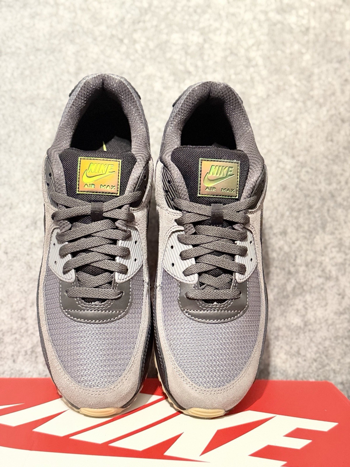 New NIKE Air Max 90 Classic Retro Men's Athletic Sneakers gray black Size 12 thumbnail 6