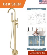 Floor Mount Bathtub Faucet Freestanding Tub Filler Standing High Flow Shower ...