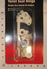 White Plastic Replacement Toilet Seat Hinge