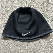 Nike Fitted Winter Running Cap Mens L/XL Black Gray Reversible Beanie