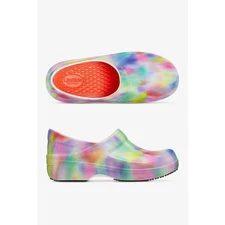 Crocs Neria Pro II Graphic Multicolor Tie-Dye Clogs Size 7 Workwear Comfort Shoe