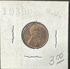 1939 D Lincoln Wheat Cent Penny Red- BU  Actual Coin Pictured — photo 1