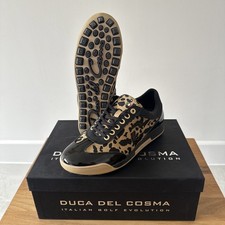 Womens Golf Shoes, Duca Del Cosma King Cheetah, UK7, Black, NEW