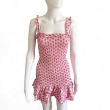 Floral Ruffled Mini Dress, Small