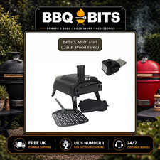 Bella X Multi-Fuel 14" Wood & Gas Fired Pizza Oven Bundle With Rotating Stone UK