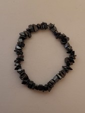 Elastisches Hämatit Steinschlag Armband