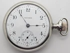 Antique Working WALTHAM 1883 Nickel Silver Victorian Gents 17J Pocket Watch 18s