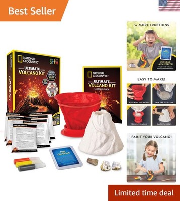 National Geographic Ultimate Volcano Kit   3X Eruptions for Young Scientists