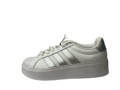 adidas Streetalk Sneaker Damen Trainer Weiß/Silber EU 40 2/3 UK 7 - Bild 1 von 4