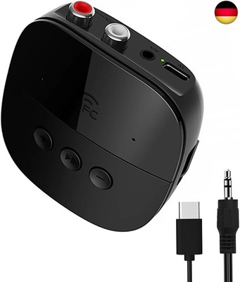 eppfun Bluetooth 5.2 Audio Adapter, Empfänger für Stereoanlage, 3.5mm AUX K