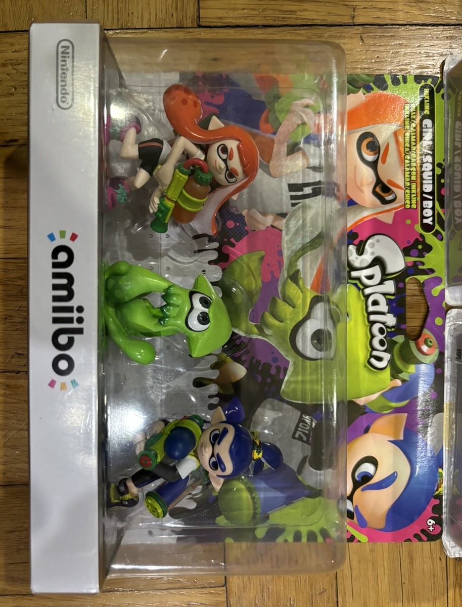 Nintendo Amiibo Splatoon Figures - 3 Pack + Shovel Knight + Super