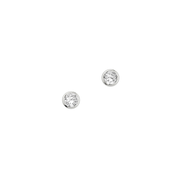 Cem Schmuck Ohrstecker 3,5 Mm Zirkonia Kelchfassung 925/- Silber 5-123704-001-image