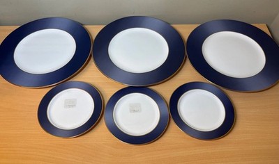 BRIAN GLUCKSTEIN by LENOX Darius 3 Gold Dinner Plates And 3 Bread/Butter Plates