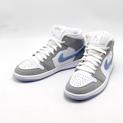 Size 8.5 - Air Jordan 1 Mid Wolf Grey Aluminum W for sale online