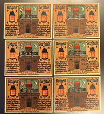 Notgeld - 1921 - Miasto Glauchau - 6x75 Pfg - seria wojny piwnej