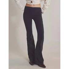 We The Free Penny Pull-On Flare Jeans Women's 27 Black High Rise Stretch