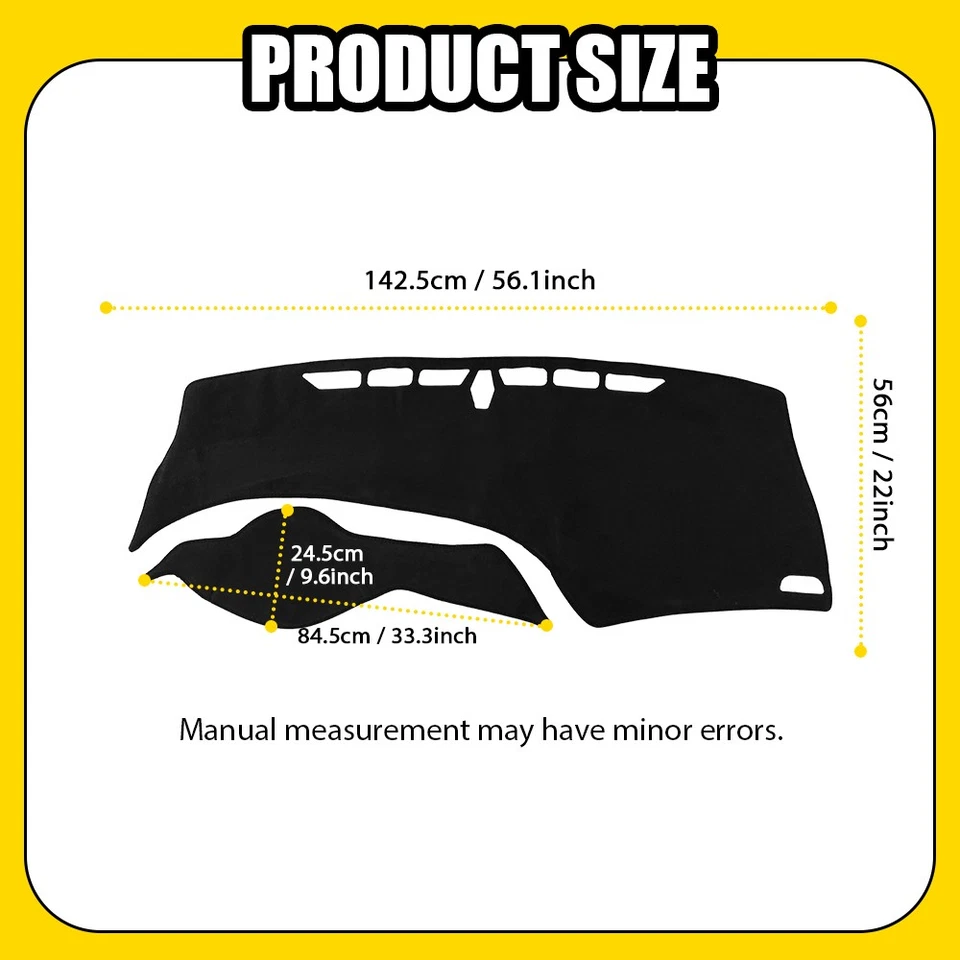 Capa tapete painel painel para Honda Civic 9ª geração 2012-15 preta interior de carro 1-5X - Imagem 2 de 4