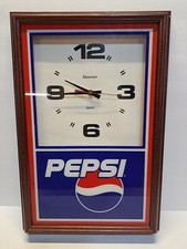Vintage Hanover Pepsi Wall Clock 4-1998 Quartz NOT WORKING