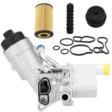 Adattatore gruppo alloggiamento filtro radiatore olio motore con tappo guarnizione filtro ins...