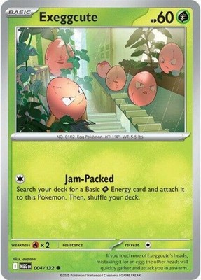 Exeggcute - 004/132 - Common - Reverse Holo Mega Evolution - Base Set Near Mint