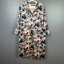 Lauren Ralph Lauren Womens 16W Floral Pullover Dress Tie Waist Flowy Silky