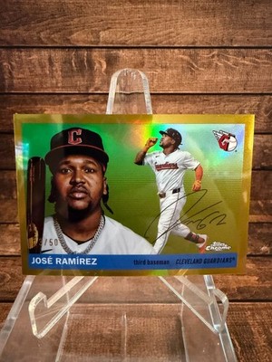 2025 Topps Chrome Platinum Jose Ramirez Gold  /50 Cleveland Guardians