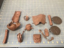 Lot Vintage Marx Chief Cherokee Geronimo Johnny West Indian Accessories BROWN