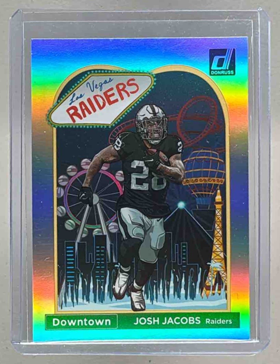 Josh Jacobs 2023 Panini Donruss #D-12 Downtown! SSP