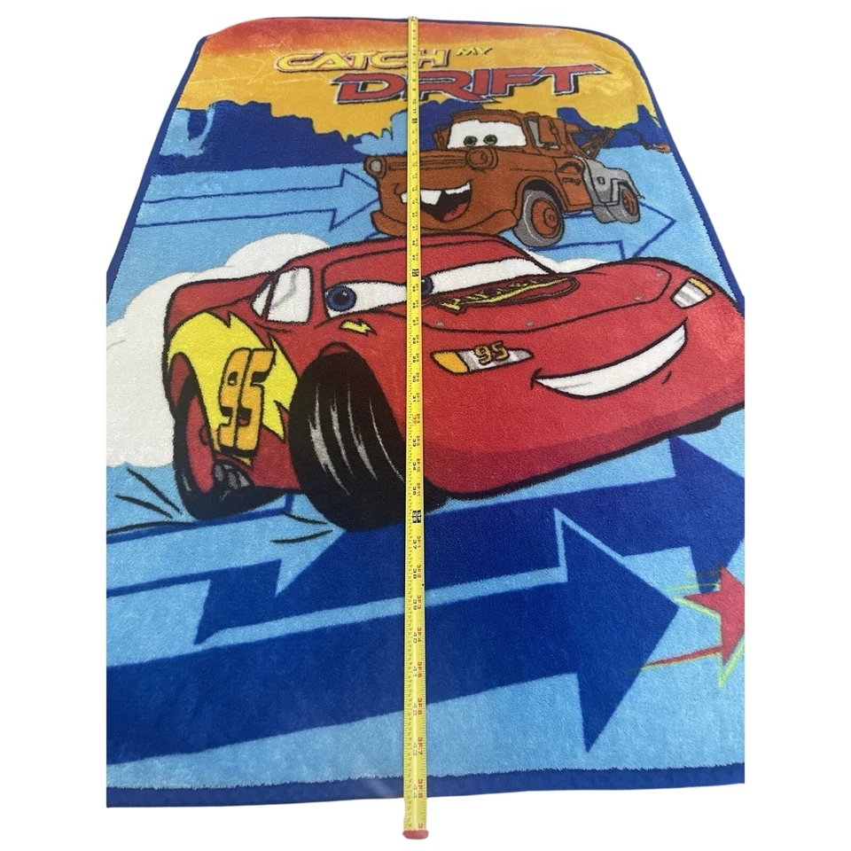 Disney CARS Catch My Drift Blanket Baby Fleece Lightning Tow Mater 27.5x44 - Image 4 of 4