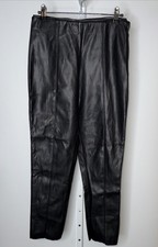 VERY J Black Faux Leather Pants Leggings High Rise Side Zip Women's Size M