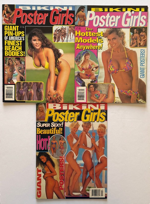 Bikini Poster Girls Magazine 1993,1994 April Storms -3 issues- Venus Swimwear