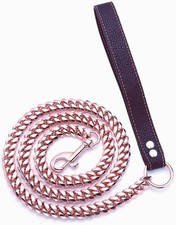 Dog Chain Leash Rose Gold Stainless Steel Miami Cuban Link Chain Leash 10/14mm