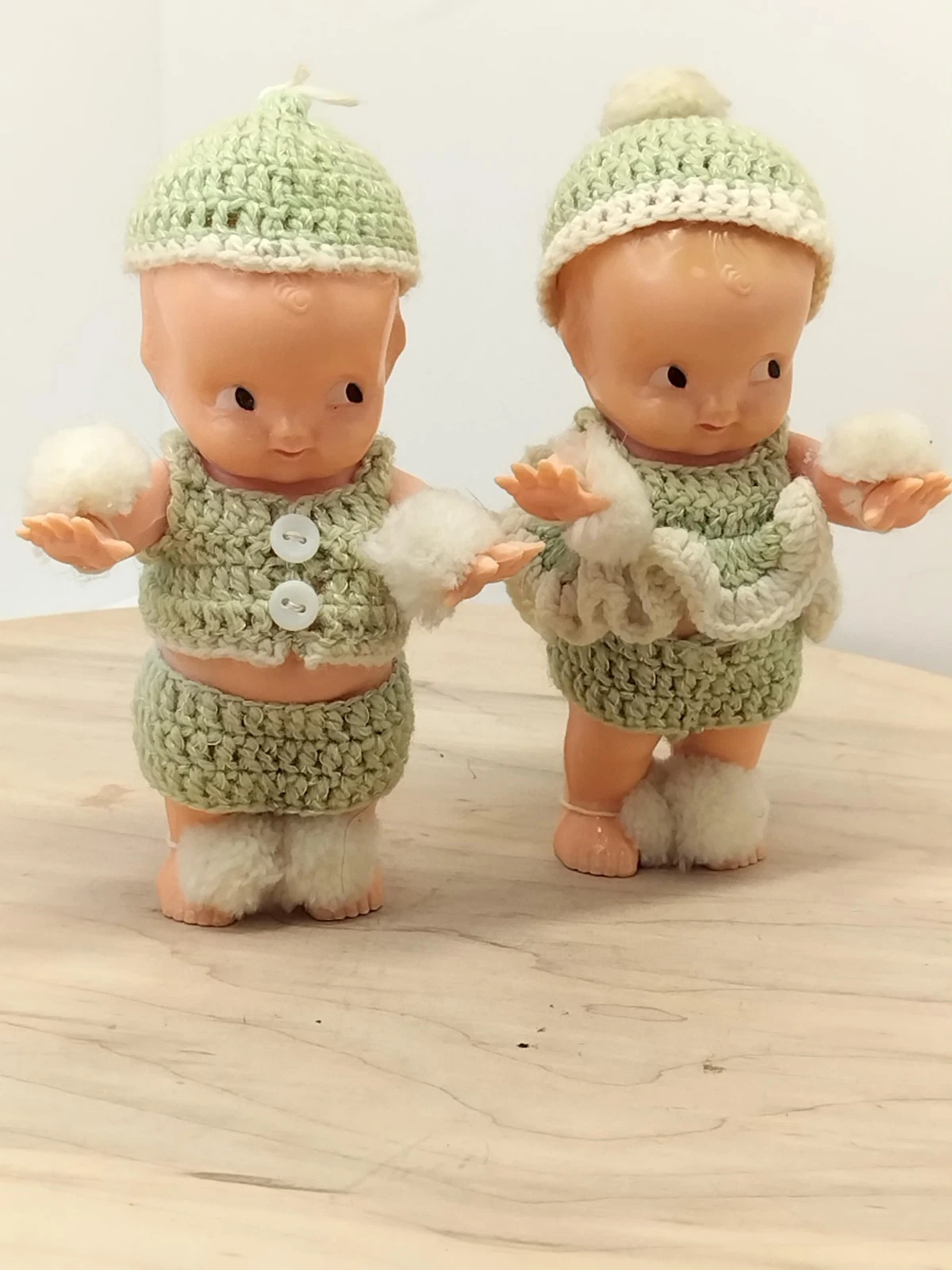 VTG MCM 1950 IRWIN TALC POWDER KEWPIE BABYS WITH TALC POWDER INSIDE MADE USA