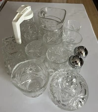 Vintage Breakfast Set Anchor Hocking Early American Prescott 15 Pieces