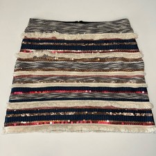 Anthropologie Moulinette Soeurs Erine fringe sequin mini skirt size Medium