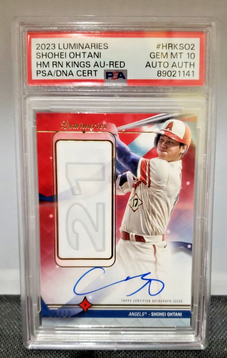 2023 Luminaries Shohei Ohtani Home Run Kings Auto Red 8/10 PSA 10 DNA AUTO AUTH